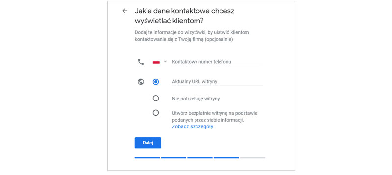 Zakładanie Google Moja Firma krok 5